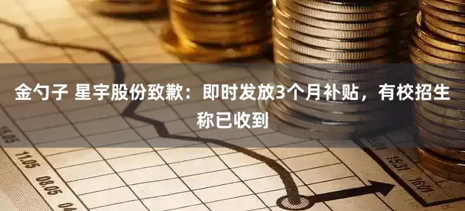 金勺子 星宇股份致歉：即时发放3个月补贴，有校招生称已收到